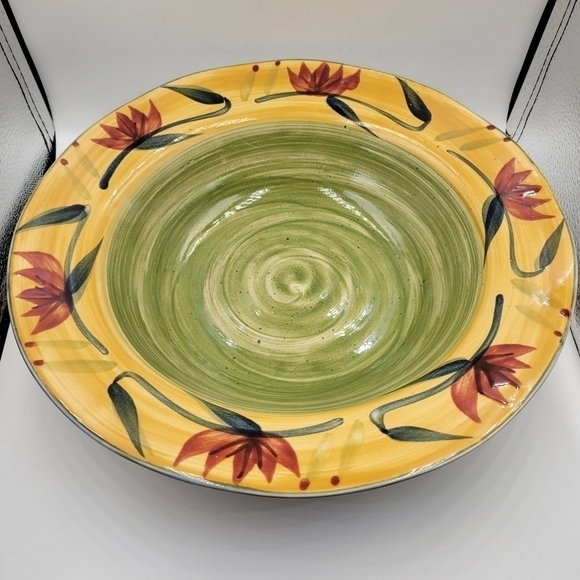 Pier 1 Other - Pier 1 Elizabeth Hand Painted Stoneware Large Serving Bowl
